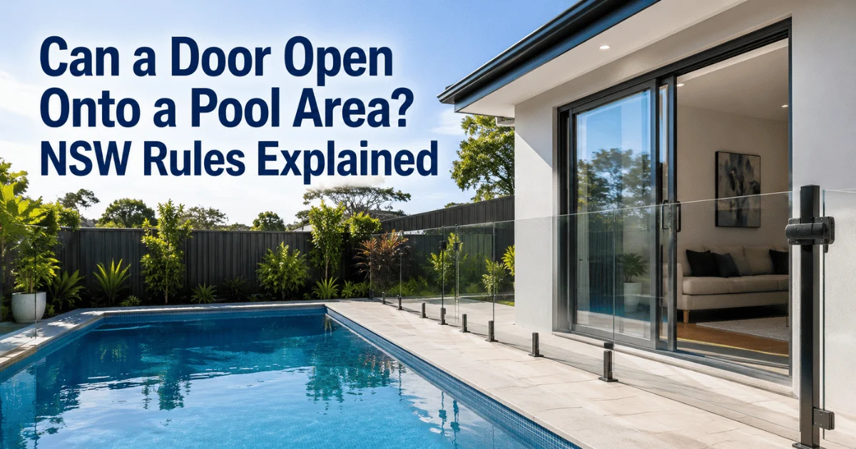 Can a Door Open Onto Pool Area? NSW Rules Explained 1 can a door open onto a pool area