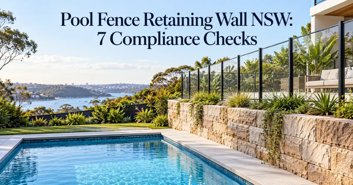 pool fence retaining wall NSW compliance barrier