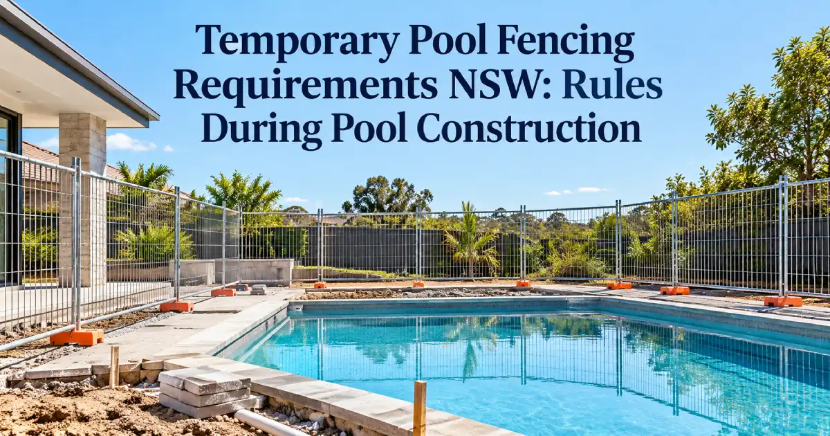Temporary Pool Fencing Requirements NSW: Rules During Pool Construction 1 temporary pool fencing requirements nsw